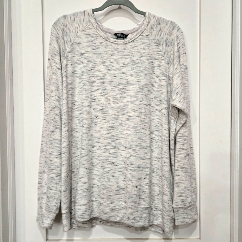 COPY - Buffalo David Bitton White Grey Sweater